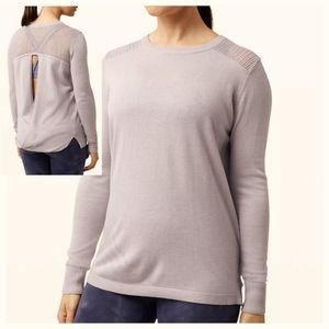 Lululemon Back to Balance Long Sleeve SweaterIced Iris Sz 8